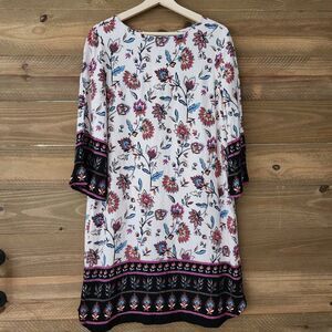 NEW Beach Lunch Lounge tunic dress swim cover‎ top floral womens size S